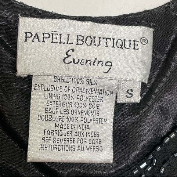 PAPELL BOUTIQUE Evening Adrianna Papell Beaded silk sleeveless top elegant S - Picture 8 of 11